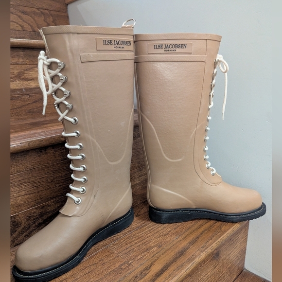 Ilse Jacobsen Hornbaek RUB15 Rubber Boots Long, color otter Size 37 - Picture 3 of 17